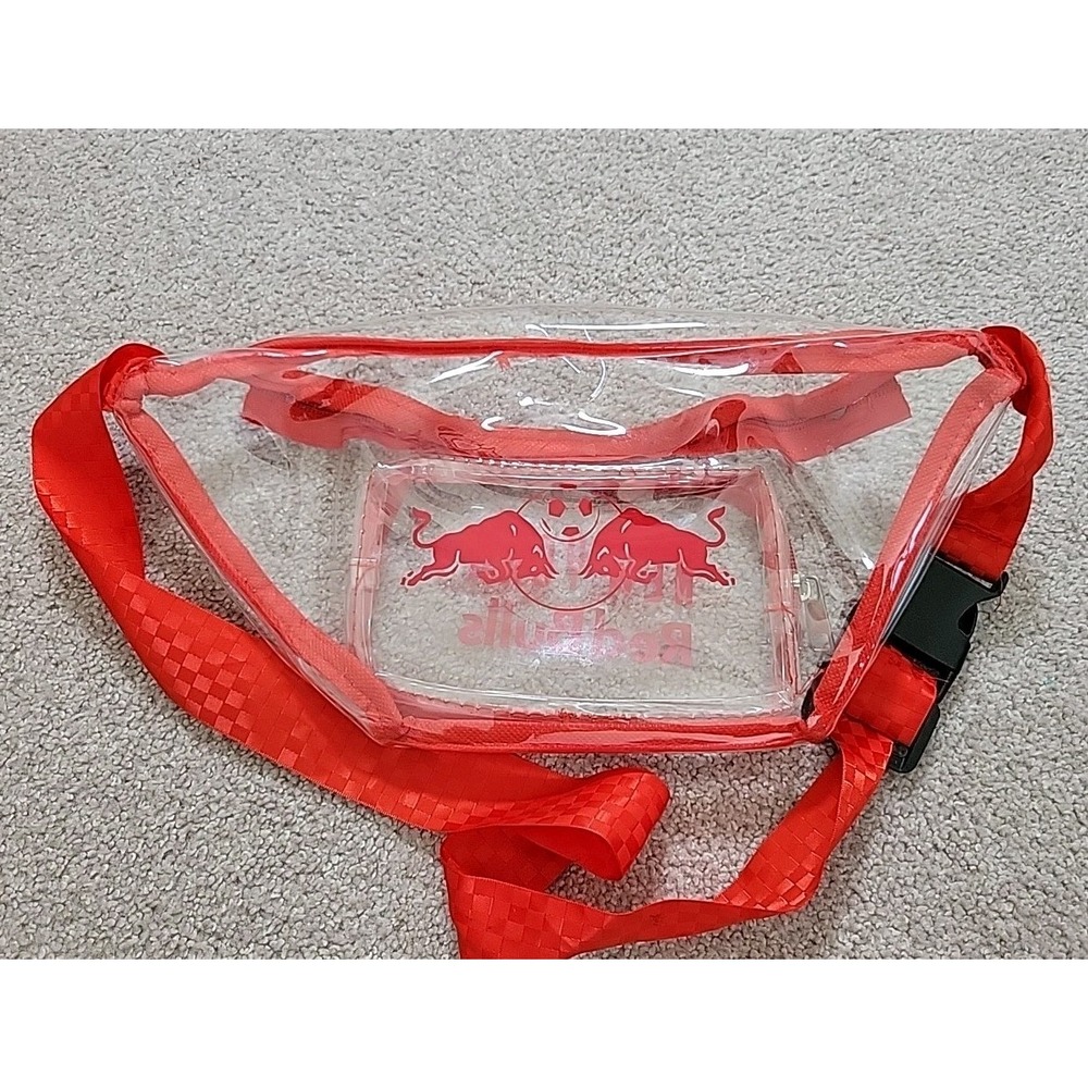 New York Red‎ Bulls Clear Fanny Pack One Size Adjustable MLS Soccer - Picture 3 of 3